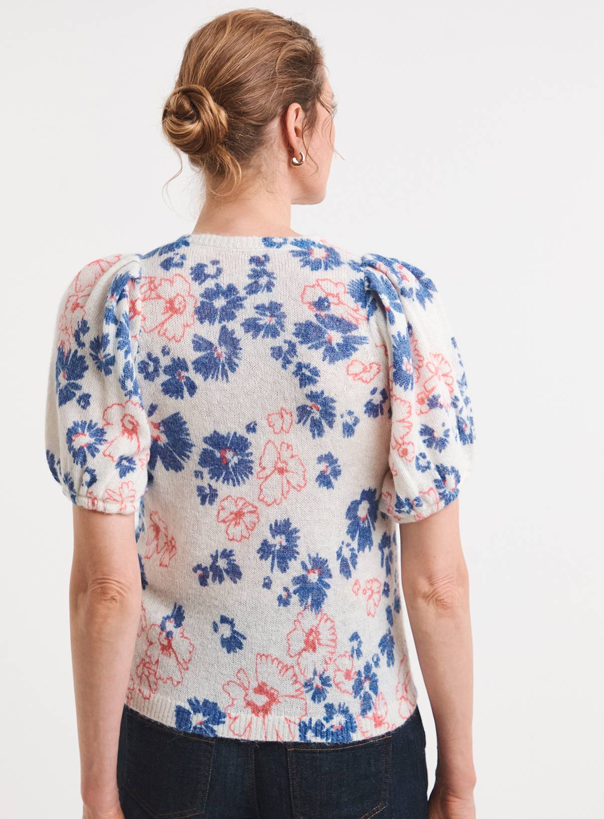 JD WILLIAMS Printed Short Sleeve Cardigan 28-30 - Image 2